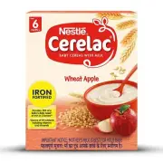 Nestle Cerelac Fortified Baby Cereal with Milk, Wheat Apple – From 6 Months +