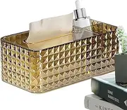 Tissue Box Holder, Non Slip Facial Tissue Holder, Stylish Napkin Dispenser, Desktop Organizer for Vanity Countertop, Tabletop