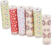 CIMAXIC 6pcs DIY Kaleidoscope Kit for Boys and Girls Children's Educational Toys Hand-Making Kit Beads and Papers Random Color
