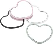 CANIGHT Heart Shaped Hand Mirror Small Makeup Mirror for Girls Portable Compact for Purse Modern Beauty Tool