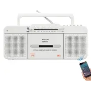 Portable Cassette Player Recorder Boombox with Bluetooth,USB,AM/FM Radio,Tape...