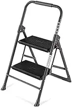 Outdoor Home Dual-Purpose Step Stool,Ladder Herringbone Ladder Thickening Two Three Four Steps Indoor Multi-Function Ladder Chair Chair Dual-Use Climbing Ladder Step Stool,2-Step,2