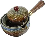 HOLIDYOYO Chinese Kungfu Teapot Rotating Ceramic Teaware for Loose Tea Portable Decorative Retro Teakettle Housewarming Present Compact and Easy to Use