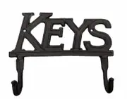 Keys 2 Hooks For Keys or Coats Handcrafted Antique Rust
