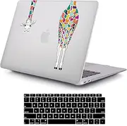 MonsDirect Case Fit for 2022 M2 Chip MacBook Pro 13 inch, 2021 2020-2016 Release M1 A2338 A2289 A2251 A2159 A1989 A1706 Hard Shell Case & Keyboard Cover for New Pro 13 with Touch Bar, Giraffe