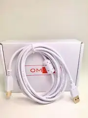 OMNIHIL White 8 Feet Long High Speed USB 2.0 Cable for EPSON WORKFORCE WF-2850