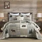 Quilts Queen Size, 100% Cotton Queen Size Quilt, Lodge Cabin Farmhouse Queen Qui