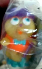 Vintage Wendy’s Glo Friends Playskool Finger Puppet Purple Orange Worm SEALED