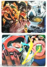 JEFF KOONS 'Celebration' Series Corkboard Placemats Set of 2 Couple & Auto *NEW*