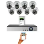 8 x Channel Security Camera Surveillance System Easy Mobile Remote Access 2TB