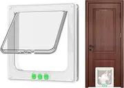Pet Door - Cat Interior Door, Microchip Cat Flap | Window Acrylic Board Kennel Cat Door for Exterior, Transparent Gate Double Open Design for Pet House Kitten Kit Everyday Convenience