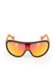 Orange Mirrored Shield Sunglasses