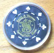 Smith & Wesson Poker Chip Golf Ball Marker - Black