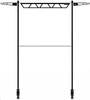 Daseeme Multifunctional Desk-Mounted Camping Detachable Lamp Holder Practical High Strength Metal Black Outdoor Hiking Storage Rack Light Bracket Drying Rack Hung Shelf with Hook