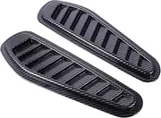 SWOOMEY 2Pcs Car Modified Bonnet Hood Air Vent Cover Stickers Decor Black Flow Decoration for Stylish Vehicle Personalization Durable Easy to Install