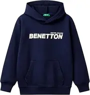 [United Colors of Benetton] Children and Teenagers Maglia C/CAPP. M/L 3unic204r Hoodie, Blue, 170 cm, Blue, 170