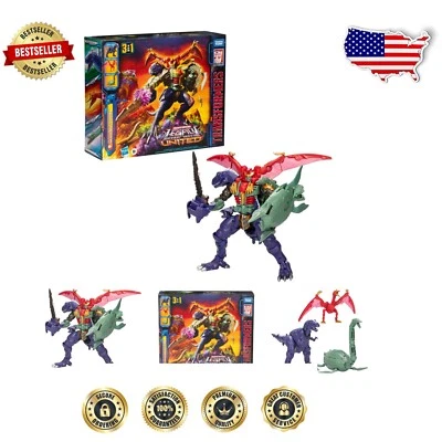 10-Inch Transforming Beast Wars Magmatron Action Figure with Dino Combiner Mode