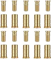 WaterWarden Safety Pool Cover Brass Anchors for Concrete Deck, (10 Pack), Pop Up Pool Cover Anchors, Brass Anchors and Head Screw Bolts for Inground Pool Safety Cover Installation, Heavy Duty