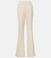 [Gabriela Hearst] Gabriela Hearst Rhein silk and wool flared pants AU 6 white