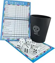 KENDi GAMES Dice Cup Soft Plastic – Black – Skull – 6 Dice – Quick Start Guide