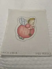 Wee Needle Hand Painted Needlepoint Canvas - Angel With Wand