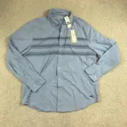Tommy Bahama Siesta Key Shirt Mens Large Blue Long Sleeve Skyline Stripe