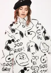 [Lazy Oaf] x Peanuts Good Grief Fleece Jacket