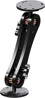 B Size Double Ball Mount,Fish Detector Mount,2 Aluminum Alloy 1'' Round Plates with AMPS,3.15'' Long Double Socket Arm Holder,Compatible with Garmin (Long)