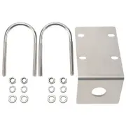1X(Stainless Steel Antenna Mount Bracket with U Bolts for Ham UHF VHF CB3782