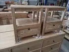Boho Cedar 1 drawer Bedside Tables With Rattan Detail