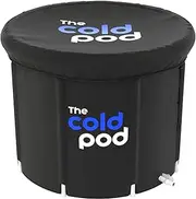 The Cold Pod Ice Bath Tub for Athletes Large: Cold Plunge Tub Outdoor with Cover,116 Gallons Capacity Portable Ice Bath Barrel Plunge Pool by,Easy Install, Solid Black, XL (116 gal)