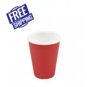 6x Latte Cup Rosso Red 200mL Bevande Tapered Coffee Cups Hot Chocolate