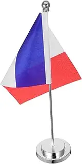KICHOUSE French Desk Flag with Compact Table Decoration for Office Home Conference Rooms Sturdy Space Saving Design