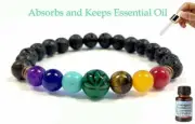 Chakra Bracelet Lava Woman Bead 7 Chakra Energy Essential Oil Bracelet Free Ship