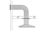 Abey 150mm Horizontal External Wall Rangehood Flue/Vent Kit RHH6