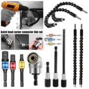 Flexible Drill Bit Extension Set Hex Shank Nut Driver Socket Adapter Screwdriver