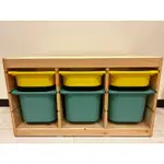 二手 IKEA TROFAST 玩具收納櫃附收納盒/染白松木