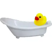 Shelf Elf Doll Prop Toy BATHTUB DUCKY SET Bath Tub Bathroom Furniture Decoration