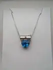Blue Topaz Necklace Slide Original Design