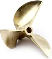 LUMIXE 1PC Model Petrol Ship Copper Propeller 3-Blade Paddle Aperture 6.35mm Marine Props, for RC Racing Speed Boat Dia 67mm/70mm/72mm Boat Propeller (Color : 7016 70x1.6x6.35mm)