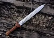 "Handmade carbon Steel Roman Gladius Double Edge Battle Ready Sword with Sheat