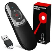 2 in 1 USB Type C Presentation Clicker with Red X232-2in1 USB TYPE C Red-Type C