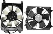 MAX COOL AC Air Condenser Radiator Cooling Fan Set Suitable for Honda Civic FD 1.8L 2006-2012