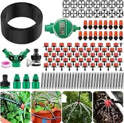 Leona Co 50M Drip Irrigation Kit, Garden Watering System, Misting Micro DIY Automatic Irrigation Equipment Set Outdoor Plants, Greenhouse Flower, Bed Patio, Lawn (202PCS KIT)