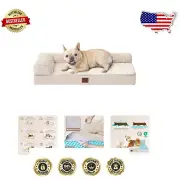 Comfortable Non-Slip Dog Couch Bed - L-Shaped Orthopedic Support for Medium Dogs
