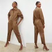 NEW NWT MM Lafleur The Carr 1.0 Jumpsuit Eco Chino Sepia SIZE XS MSRP $375
