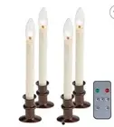 Plow And Hearth Window Hugger Flameless Candles Set Of 4 Bronze