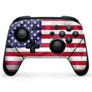 Nintendo Switch Pro Controller Skin Decal Vinyl Wrap - American Flag Marijuana