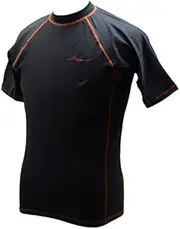 Jaggad(ジャガッド) 4912 Rash Guard, Short Sleeve, UV Protection, UPF 50+, Black/Orange