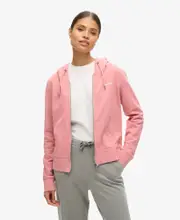 Plain Zip Hood | Smoke Rose